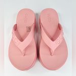 Gucci  Platform Thong Pink Rubber Women Logo Chevron Comfort Sandals Size EU 39 Photo 3