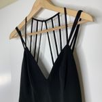 NBD Victory Black Vneck Strappy Mini Dress Womens Medium Photo 7