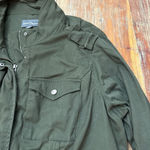 Market & Spruce  Olive Green Utility Jacket 1X Women’s Spring Fall Photo 4