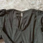 Pink Lily  Corduroy Ribbed Olive Green Romper Photo 5