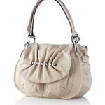 B Makowsky  Glove Leather Flap Shoulder Bag with Pleated Stud Photo 0
