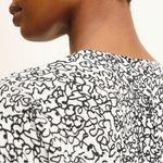 MM.LaFleur M.M. Lafleur The Annika 2.0 Top Tee Washable Silk Scribble Print Black White S Photo 3