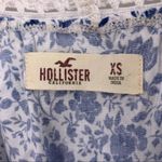 Hollister  blue floral off shoulder crochet trim XS Photo 3