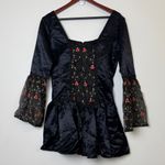 Jeannie nitro vintage black gothic mini bell sleeve dress L Size L Photo 2