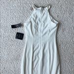 Lulus  Girl in the Mirror Halter Beaded Maxi Dress Mermaid Trumpet Gown White XS Photo 7