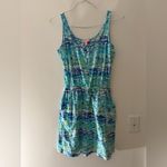Lilly Pulitzer  Kori Sleeveless Mini Dress in High Tide Toile Blue Size XS Cotton Photo 1