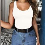 MANGOPOP Women's Scoop Neck Sleeveless Tank Top Sexy Bodysuit (270) Photo 1