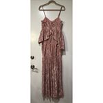 For Love & Lemons Shai Maxi Dress Dusty Pink Size Medium NWT Feminine Romantic Photo 9