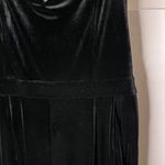 EXPRESS Black Velvet Velour Strapless Jumpsuit 12 Photo 3
