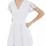 The Kooples Womens Cottagecore Soft Girl Lace Trim Cotton Mini Dress Size 0 Photo 0