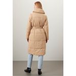 Ellen Tracy  Cozy Pillow Beige Belted Long Winter Puffer Coat Size Medium Photo 1