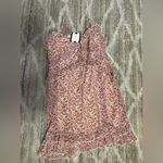 Floral red dress spaghetti straps L Pink Size L Photo 1