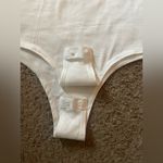 NWT Bodysuit with Sheer Polka Dot Puff Short Sleeves White Photo 6