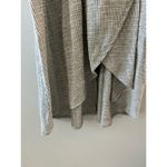 Caution to the Wind Dress Women's Medium Gray Faux Wrap Midi Textured Stretch Photo 3
