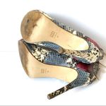 ZARA  Leather Snake Print Lace Up Heels 41/10 Photo 6