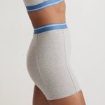 Madewell Knit Trimmed Biker Shorts Womens XS Heather Gray Athletic Athleisure Photo 1