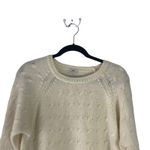 Wallace Women's‎ Size Medium Cream Mohair Wool Cable Knit Sweater Photo 1