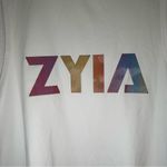 Zyia Active white holographic logo athletic tank top women’s size small Photo 2