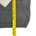 Chevron Knit Sweater‎ Pullover Long Sleeve Color Block Winter Warm Top Small Gray Photo 7