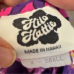 Vintage Hilo Hattie Purple Pink Floral Midi Hawaiian Dress Womens XS Ruffled 90s Photo 2