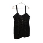 Aeropostale Dress Large Button Front Fitted Washed Black Denim Overalls Photo 1