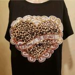 Sequin black heart T Photo 0