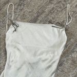 ZARA  satin bow white dress Photo 2