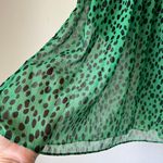 Le Grand Marqet Emerald Green Sheer Polka Dot Blouse Photo 2