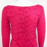 Ingrid & Isabel hot pink boat neck pointelle long sleeve sheath dress, size s Photo 9