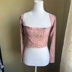 Motel Rocks MOTEL Kalisha Long Sleeve Top In Spring Rose Dusty Pink | small Photo 1