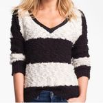 Free People sweater rugby songbird boucle popcorn loose knit Stripe Pullover Photo 0