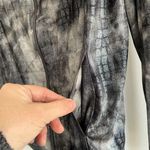 Chico's Travelers Metallic Gray Black Jacket Full Zip Mock Neck Shirt Top, Size S Photo 5