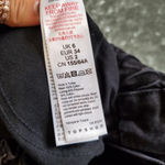 Topshop  Paperbag Black High Waist Denim Shorts Photo 4