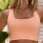 FREE PEOPLE Movement Win Win Racerback Bra in Neon Clementine Size Small Orange Photo 0