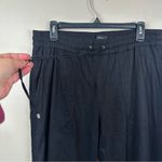 Theory Cortland Joggers Womens 12 Black Linen Casual Minimalist Pull On Pants Photo 3