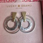 Lucky Brand Mixed Metal Geometric Hoop Earrings Photo 0