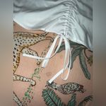 Calvin Klein NWT White Modern Cinch Versatile Blouse Crop Layering Vest Medium Photo 2