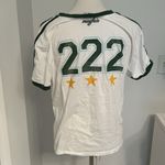 😍 Cutest Mayfair White and Green All Stars Jersey V Neck T Shirt Photo 3