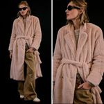 Free People New!  Cuff It Coat in pink,‎ size L Photo 1