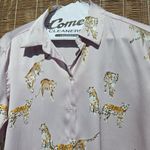 ZARA  Satin Effect Cheetah Printed Blouse sz L Photo 2