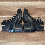 Tommy Hilfiger Womens Leather Faux Fur Lamere Lug Boots Black Size 10M Photo 6