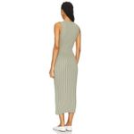 Varley Florian Knit Rib Jersey Perforated Dress in Seagrass Green Size Large Photo 1