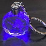 Laser Engraved Crystal Anime Color Changing LED Keychain Photo 10