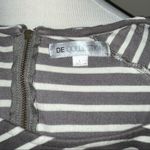 Decollection white and gray Striped short sleeve dress with zipper closure Size L Photo 1