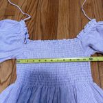 Hill House  Home Athena Linen Nap Mini Dress in Lilac Stripe Size XS Photo 7