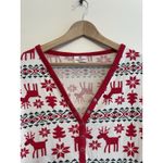 Hanna Andersson Pajama Set Women Medium Christmas Holiday Deer Organic Cotton Red Photo 1