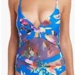 La Blanca  Havana Tropics One-Piece Swimsuit Convertible Straps Blue Sz 12 Photo 0