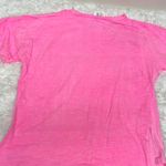 Peach Love California  Bright Pink V-Neck Tee Photo 8