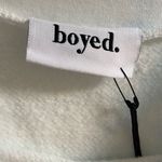 Boyed by Delaney Child crewneck cropped sweatshirt baby blue white Medium NWT Photo 4