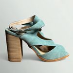 Chinese Laundry Kristin Cavallari by  Lara Crisscross Heeled Sandal in Jade Suede Photo 4